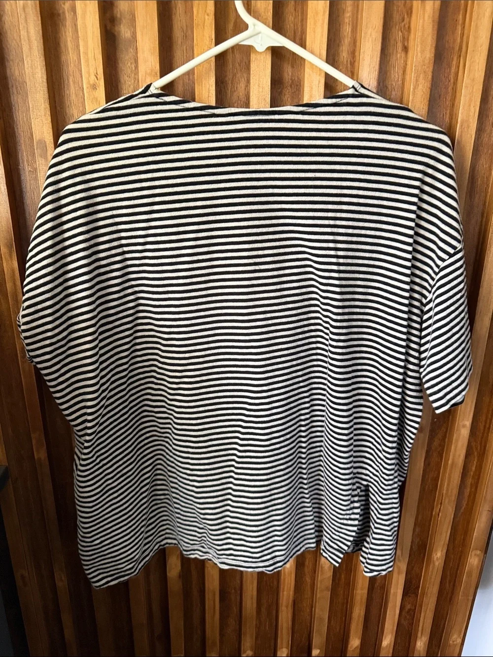 RITVA FALLA Boxy Dropped Shoulder Striped Ulpukka Top. Size M/L